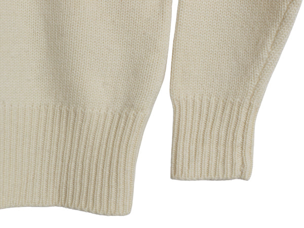 90s クッキー クレスト ポロ ラルフローレン ウール ニット セーター メンズ L / オールド ヴィンテージ モデル リブ長 ボートネック 厚手