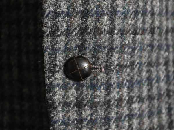 80s USA製 JCPENNY STAFFORD ハリスツイード テーラード ジャケット メンズ L / 古着 ヴィンテージ ブレザー ウール ツイード チェック 灰