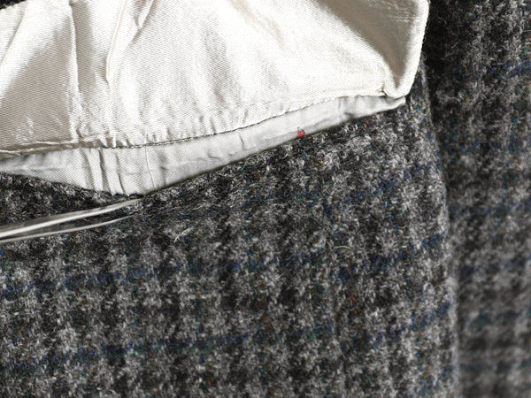 80s USA製 JCPENNY STAFFORD ハリスツイード テーラード ジャケット メンズ L / 古着 ヴィンテージ ブレザー ウール ツイード チェック 灰