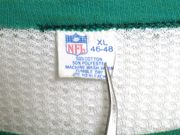 80s USA製 イーグルス イラスト プリント 長袖 サーマル Tシャツ メンズ XL 小さめ L 程 ヴィンテージ 当時物 NFL アメフト リンガー ロンT