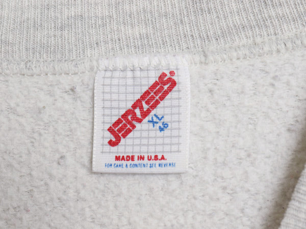 80s USA製 ジャージーズ 無地 スウェット XL 小さめ メンズ M レディース L / ヴィンテージ ブランク ソリッド トレーナー 裏起毛 グレー