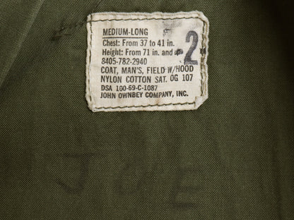 60s 米軍実物 US ARMY M-65 フィールド ジャケット MEDIUM LONG / 69年製 ヴィンテージ ミリタリー ジャンパー ブルゾン 軍物 2nd アルミ