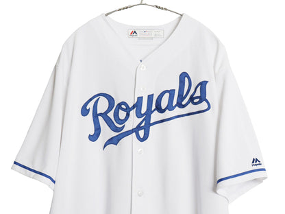USA製 ロイヤルズ ベースボール シャツ メンズ XL / MLB オフィシャル マジェスティック 大リーグ ユニフォーム ゲームシャツ 大きいサイズ