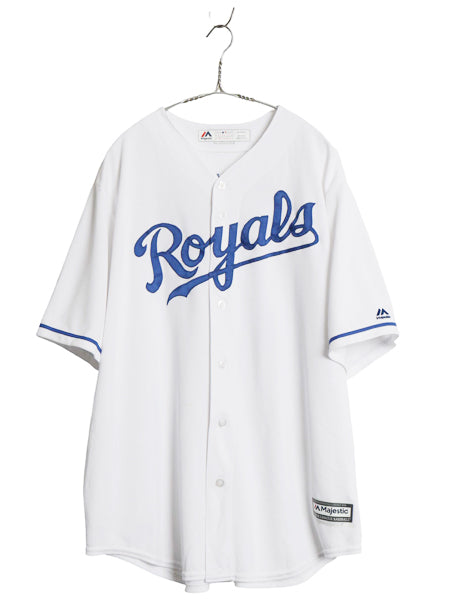 USA製 ロイヤルズ ベースボール シャツ メンズ XL / MLB オフィシャル マジェスティック 大リーグ ユニフォーム ゲームシャツ 大きいサイズ