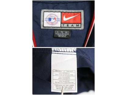 レッドソックス ナイロン ジャケット メンズ XL / MLB オフィシャル ナイキ プルオーバー Vネック センター スウッシュ 野球 大きいサイズ