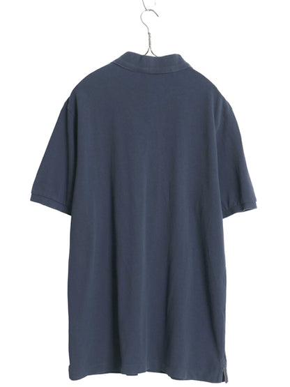 バーバリー ブリット 鹿の子 半袖 ポロシャツ メンズ XL / 半袖シャツ ノバチェック ワンポイント カットソー ボックス 大きいサイズ 紺 