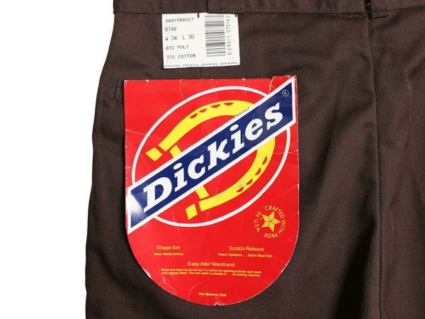 デッドストック 80s USA製 ★ ディッキーズ 874 ワーク チノ パンツ 34 30 / 新品 ヴィンテージ チビタグ スラックス ストレート 廃盤 茶