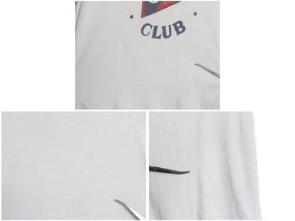 ポロ ラルフローレン プリント 半袖 Tシャツ メンズ L / シングルステッチ コットン カットソー ヨット クラブ シンプル ゆったり ホワイト