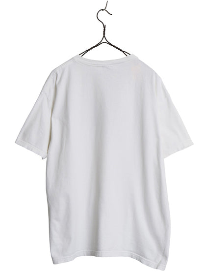00s ☆ カルバンクライン ジーンズ オーバル ロゴ プリント Tシャツ メンズ M 程 古着 オールド 当時物 CK グラフィック カットソー Y2K 白