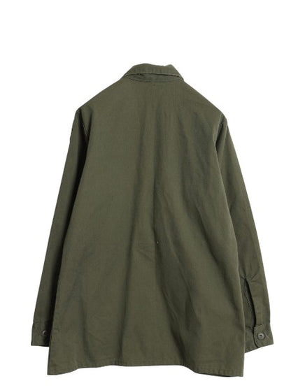 70s 米軍実物 US ARMY ユーティリティ シャツ M / 79年製 ヴィンテージ ミリタリー 軍物 OG507 長袖シャツ ワッペン付き オリーブ カーキ