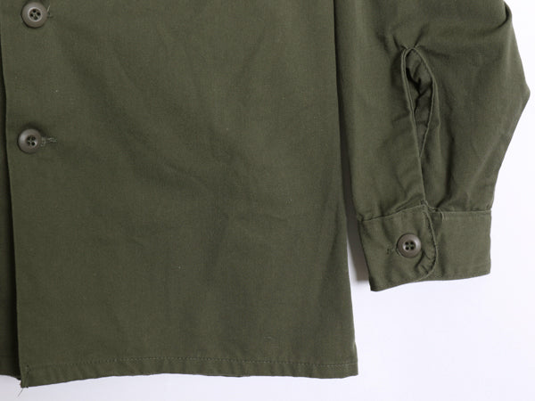 70s 米軍実物 US ARMY ユーティリティ シャツ M / 79年製 ヴィンテージ ミリタリー 軍物 OG507 長袖シャツ ワッペン付き オリーブ カーキ