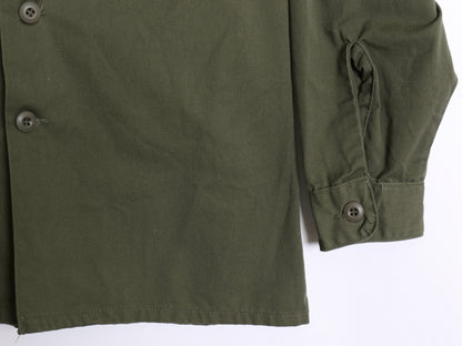 70s 米軍実物 US ARMY ユーティリティ シャツ M / 79年製 ヴィンテージ ミリタリー 軍物 OG507 長袖シャツ ワッペン付き オリーブ カーキ