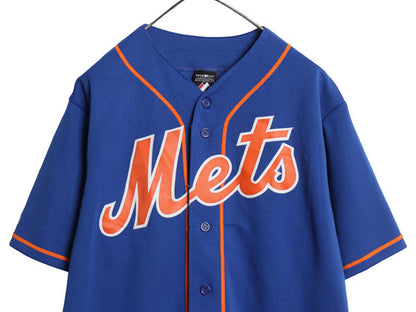 メッツ ベースボール シャツ メンズ M / MLB オフィシャル マジェスティック 大リーグ ユニフォーム ゲームシャツ メジャーリーグ ジャージ