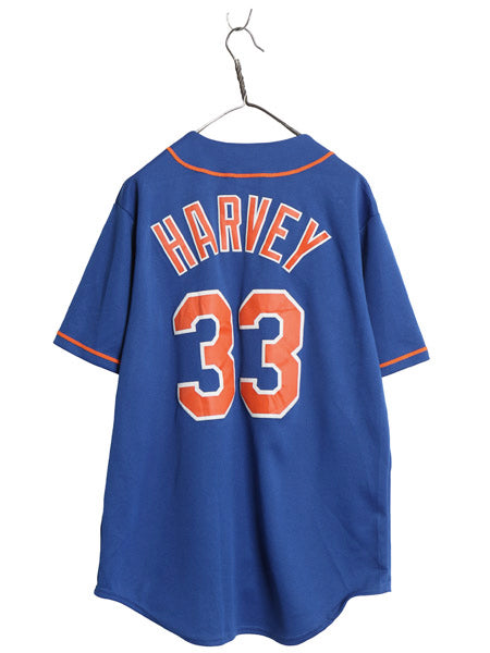 メッツ ベースボール シャツ メンズ M / MLB オフィシャル マジェスティック 大リーグ ユニフォーム ゲームシャツ メジャーリーグ ジャージ