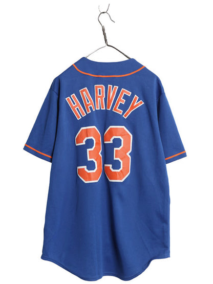 メッツ ベースボール シャツ メンズ M / MLB オフィシャル マジェスティック 大リーグ ユニフォーム ゲームシャツ メジャーリーグ ジャージ