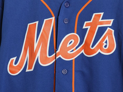 メッツ ベースボール シャツ メンズ M / MLB オフィシャル マジェスティック 大リーグ ユニフォーム ゲームシャツ メジャーリーグ ジャージ