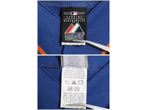 メッツ ベースボール シャツ メンズ M / MLB オフィシャル マジェスティック 大リーグ ユニフォーム ゲームシャツ メジャーリーグ ジャージ