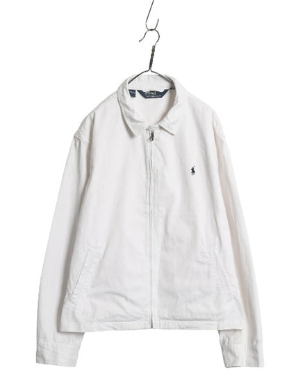 90s ポロ ラルフローレン スイングトップ ジャケット メンズ XXL / 古着 オールド コットン フルジップ ブルゾン ジャンパー 大きいサイズ