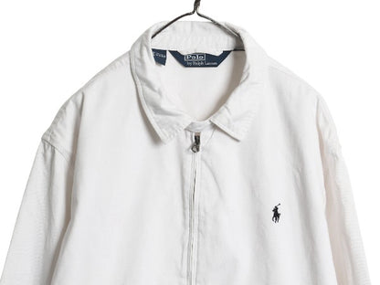 90s ポロ ラルフローレン スイングトップ ジャケット メンズ XXL / 古着 オールド コットン フルジップ ブルゾン ジャンパー 大きいサイズ