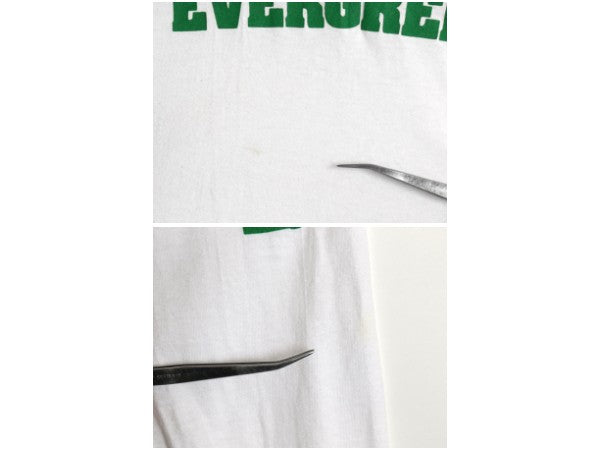 80s USA製 プリント 長袖 Tシャツ メンズ XL 小さめ L 程/ ヴィンテージ ロンT ヘビーウェイト コットン シングルステッチ 袖プリント 白