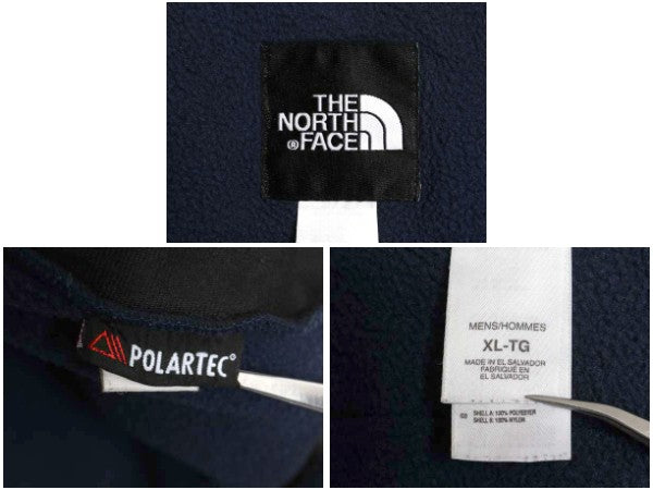 ノースフェイス デナリ ジャケット メンズ XL アウトドア フリース ナイロン ブルゾン ハイネック フルジップ 大きいサイズ ツートン 紺 黒