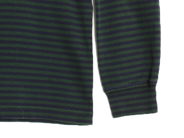 90s ローレン ラルフローレン タートルネック ボーダー 長袖 Tシャツ レディース M 古着 オールド ロンT コットン ストレッチ カットソー 