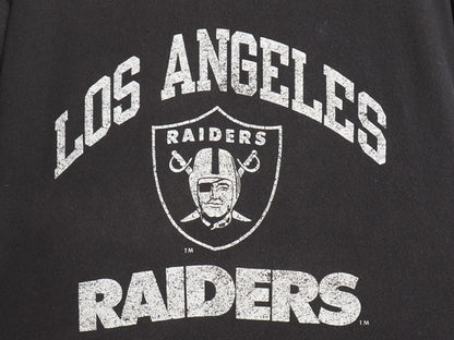 80s USA製 チャンピオン レイダース プリント Tシャツ メンズ L 小さめ M / ヴィンテージ NFL アメフト オフィシャル シングルステッチ 黒