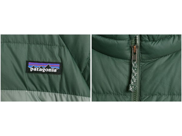パタゴニア ダウン セーター ジャケット キッズ XXL レディース S 程 古着 22年製 ナイロン フルジップ 600フィル パッカブル マルチカラー