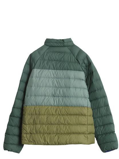 パタゴニア ダウン セーター ジャケット キッズ XXL レディース S 程 古着 22年製 ナイロン フルジップ 600フィル パッカブル マルチカラー