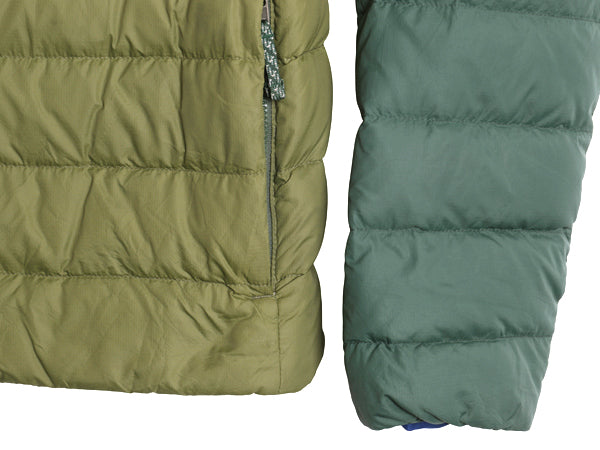 パタゴニア ダウン セーター ジャケット キッズ XXL レディース S 程 古着 22年製 ナイロン フルジップ 600フィル パッカブル マルチカラー