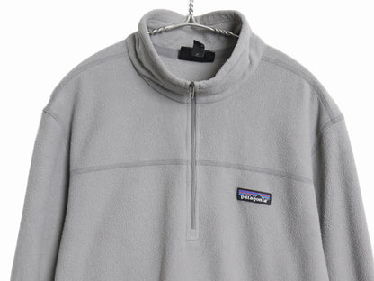 パタゴニア マイクロD ハーフジップ フリース プルオーバー メンズ L / 19年製 アウトドア ロンT 長袖 Tシャツ ハイネック インナー グレー
