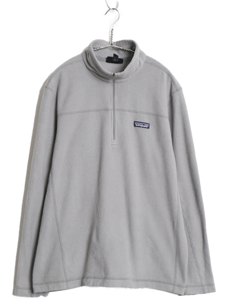 パタゴニア マイクロD ハーフジップ フリース プルオーバー メンズ L / 19年製 アウトドア ロンT 長袖 Tシャツ ハイネック インナー グレー