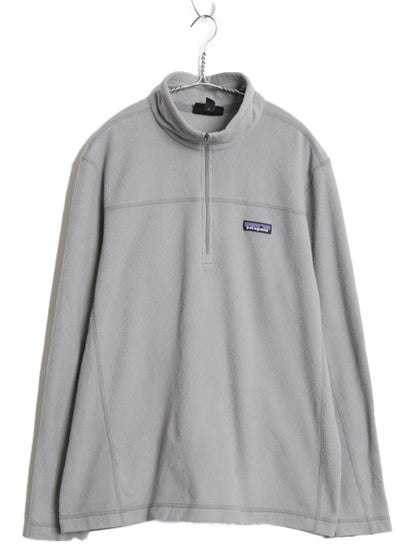 パタゴニア マイクロD ハーフジップ フリース プルオーバー メンズ L / 19年製 アウトドア ロンT 長袖 Tシャツ ハイネック インナー グレー