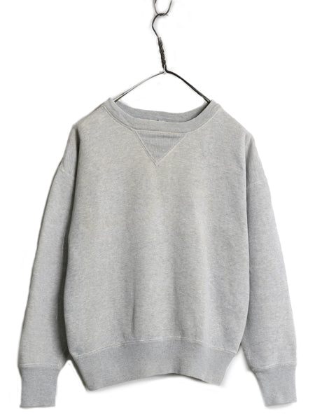 40s ★ LOWE & CAMPBELL 両V スウェット 42 メンズ M 程 古着 ヴィンテージ 嵌めこみ ガゼット トレーナー 裏起毛 コットン 無地 霜降り 灰