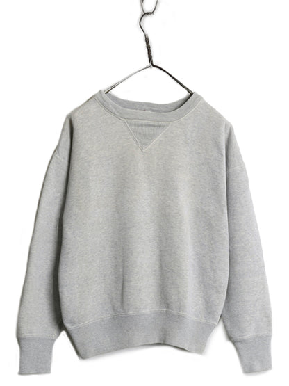 40s ★ LOWE & CAMPBELL 両V スウェット 42 メンズ M 程 古着 ヴィンテージ 嵌めこみ ガゼット トレーナー 裏起毛 コットン 無地 霜降り 灰