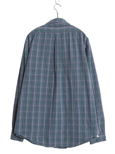 ブルックスブラザーズ チェック 長袖 ボタンダウン シャツ メンズ XL / 古着 コットン長袖シャツ シンプル スリム フィット 大きいサイズ 