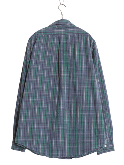 ブルックスブラザーズ チェック 長袖 ボタンダウン シャツ メンズ XL / 古着 コットン長袖シャツ シンプル スリム フィット 大きいサイズ 