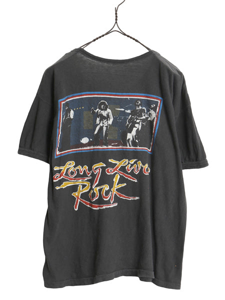 70s パキ綿 ★ The Who イラスト プリント Tシャツ メンズ S レディース M 程 ヴィンテージ バンド ロック モッズ シングルステッチ 黒