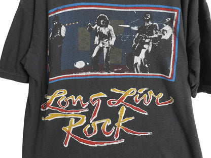 70s パキ綿 ★ The Who イラスト プリント Tシャツ メンズ S レディース M 程 ヴィンテージ バンド ロック モッズ シングルステッチ 黒