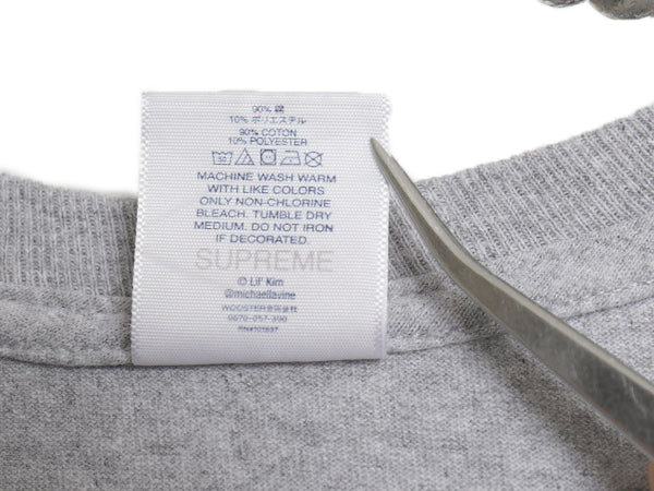 22SS USA製 シュプリーム リル キム フォト サイン プリント Tシャツ メンズ M グラフィック アート イラスト ラッパー ヘビーウェイト 灰