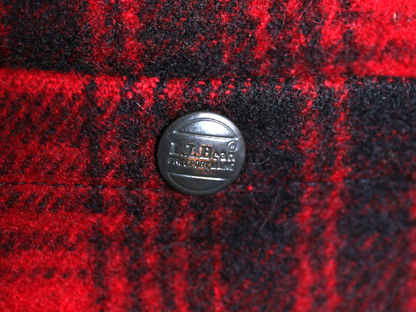 80s USA製 エルエルビーン フルジップ ウール ベスト メンズ M / ヴィンテージ アウトドア オンブレ チェック シンチバック 重ね着 前開き