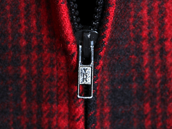 80s USA製 エルエルビーン フルジップ ウール ベスト メンズ M / ヴィンテージ アウトドア オンブレ チェック シンチバック 重ね着 前開き