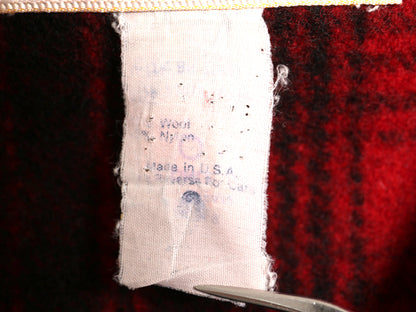 80s USA製 エルエルビーン フルジップ ウール ベスト メンズ M / ヴィンテージ アウトドア オンブレ チェック シンチバック 重ね着 前開き