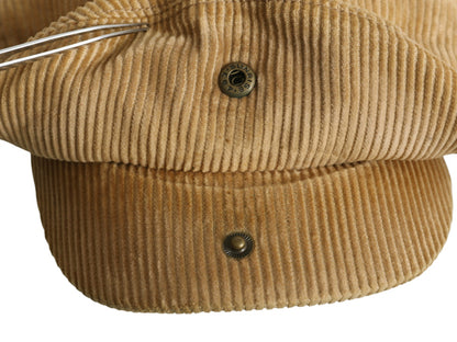 デニム&サプライ ラルフローレン 太畝 コーデュロイ ハンチング キャップ  フリーサイズ 古着  帽子 ポロ キャスケット シンプル ベージュ