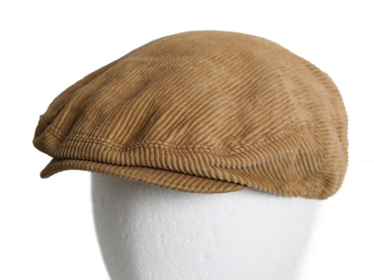 デニム&サプライ ラルフローレン 太畝 コーデュロイ ハンチング キャップ  フリーサイズ 古着  帽子 ポロ キャスケット シンプル ベージュ
