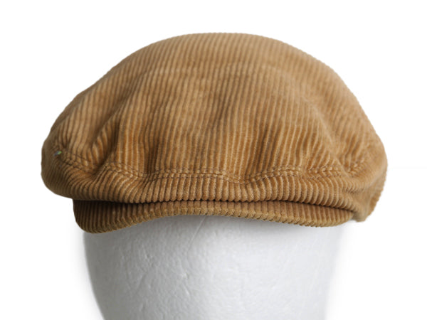 デニム&サプライ ラルフローレン 太畝 コーデュロイ ハンチング キャップ  フリーサイズ 古着  帽子 ポロ キャスケット シンプル ベージュ