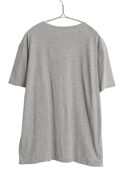 ダブルアールエル ラルフローレン ロゴ ステンシル プリント Tシャツ メンズ L / ポロ ロゴT シングルステッチ カットソー 霜降りグレー
