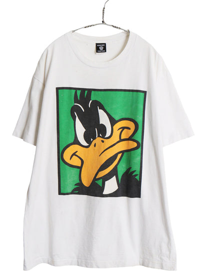 90s USA製 ワーナー ダフィーダック プリント 半袖 Tシャツ メンズ レディース XL / オールド キャラクター シングルステッチ 大きいサイズ
