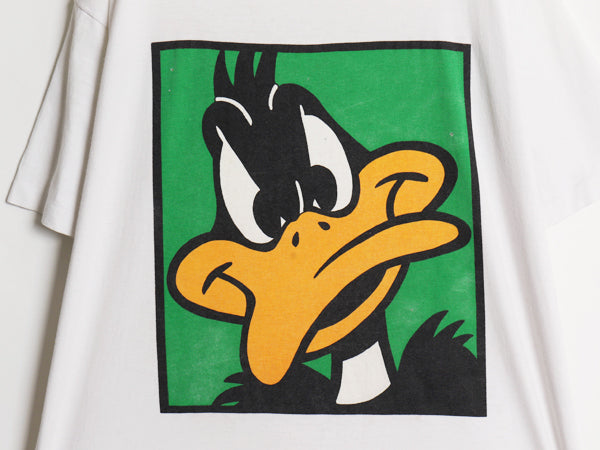 90s USA製 ワーナー ダフィーダック プリント 半袖 Tシャツ メンズ レディース XL / オールド キャラクター シングルステッチ 大きいサイズ