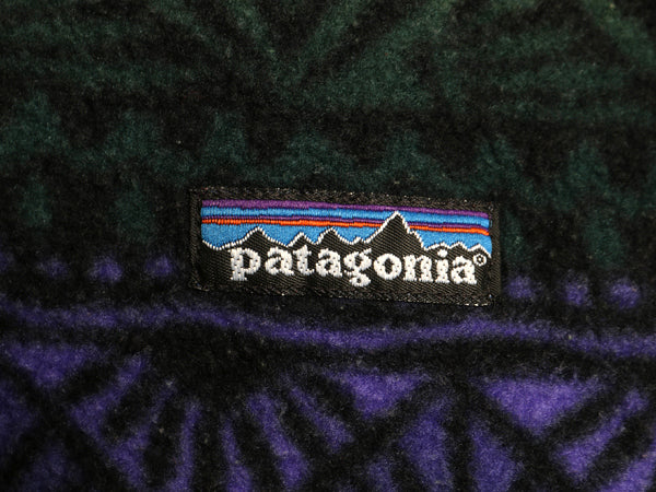90s USA製 ★ パタゴニア ライトウェイト シンチラ スナップT メンズ M / 97年製 古着 フリース プルオーバー ジャケット TRADEWINDS 総柄